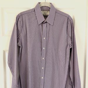 Thomas Pink Blue & Purple Check Shirt